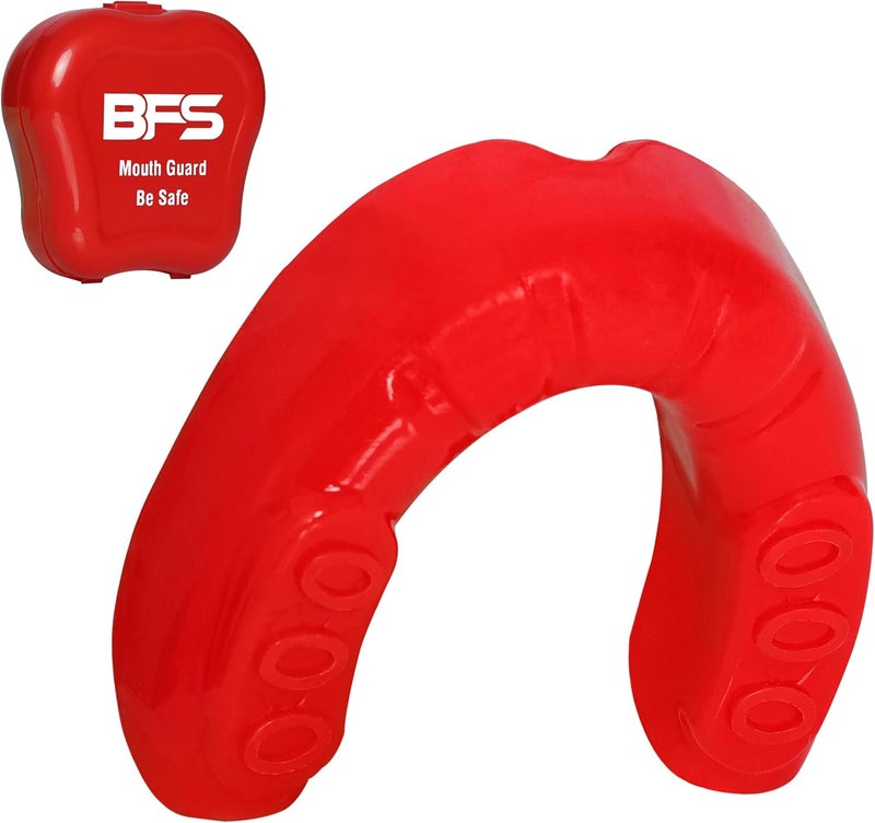 BFS IMPEX Sports Mouth Guard for Kids,Youth,Boys,Girls,Child Teen Mouthguard with Case (BPA Free) for Boxing, Martial Arts,MMA Karate,Lacrosse,Football,Soccer and All Contact Sports (RED) - Image 1